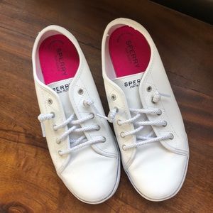 SPERRY LEATHER TOP-SIDERS WHITE SIZE 5.5